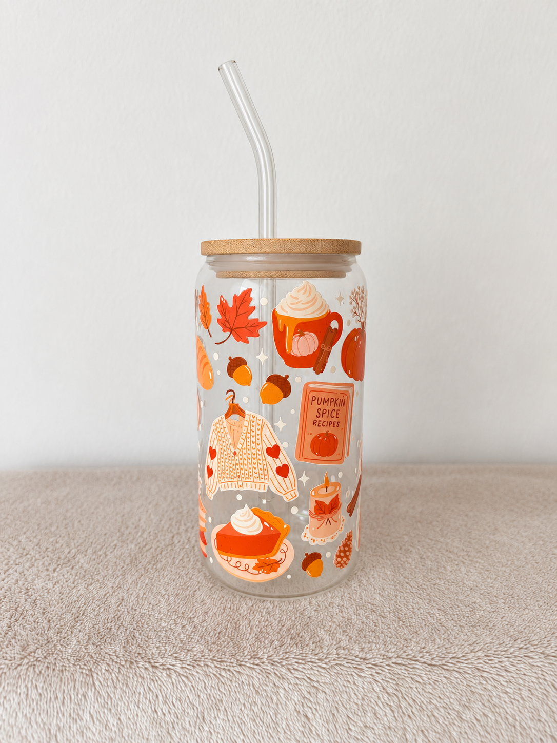 Pumpkin Spice Tumbler | Cozy Herbst Trinkglas