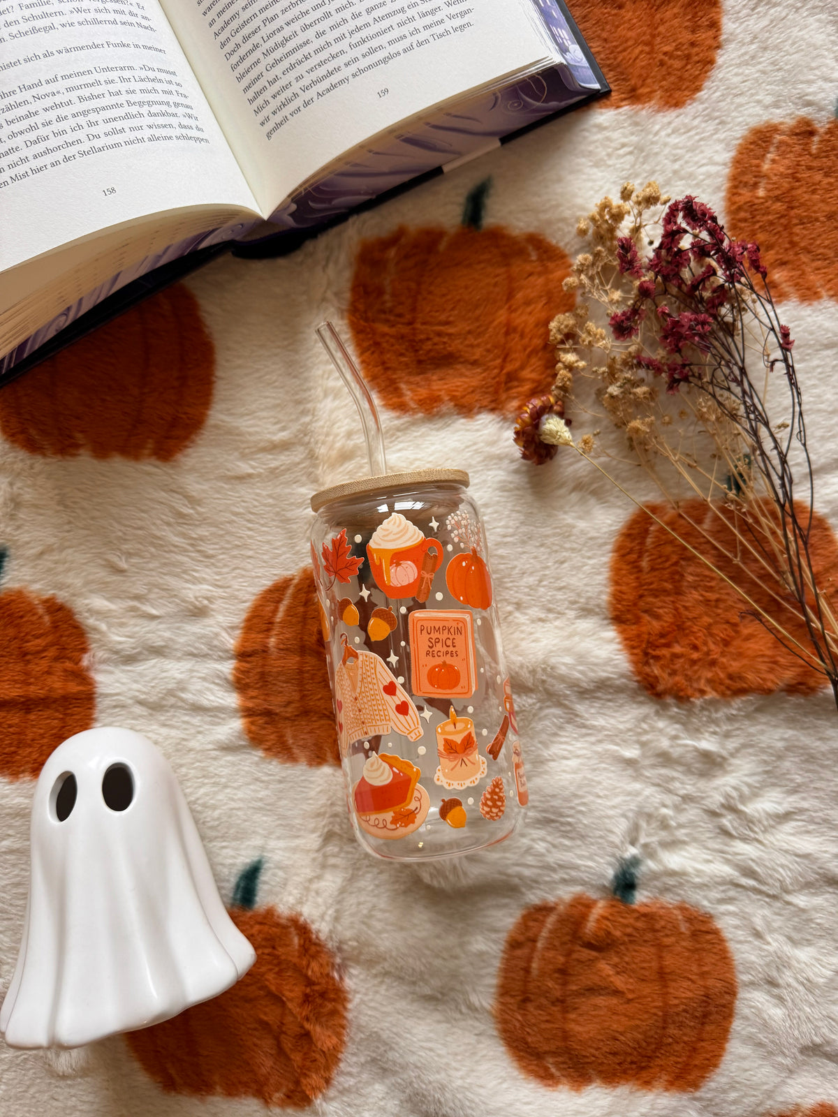 Pumpkin Spice Tumbler | Cozy Herbst Trinkglas