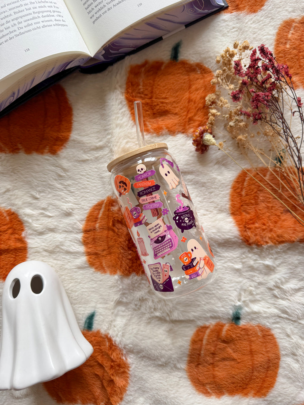 Spooky Season Tumbler | Cozy Halloween Trinkglas