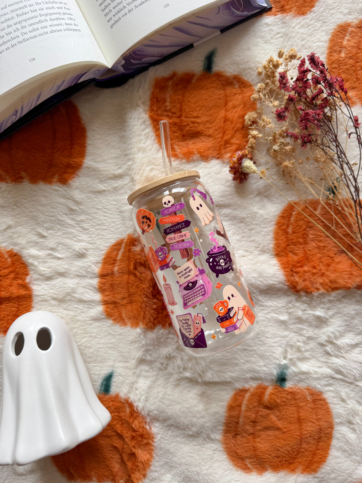 Spooky Season Tumbler | Cozy Halloween Trinkglas