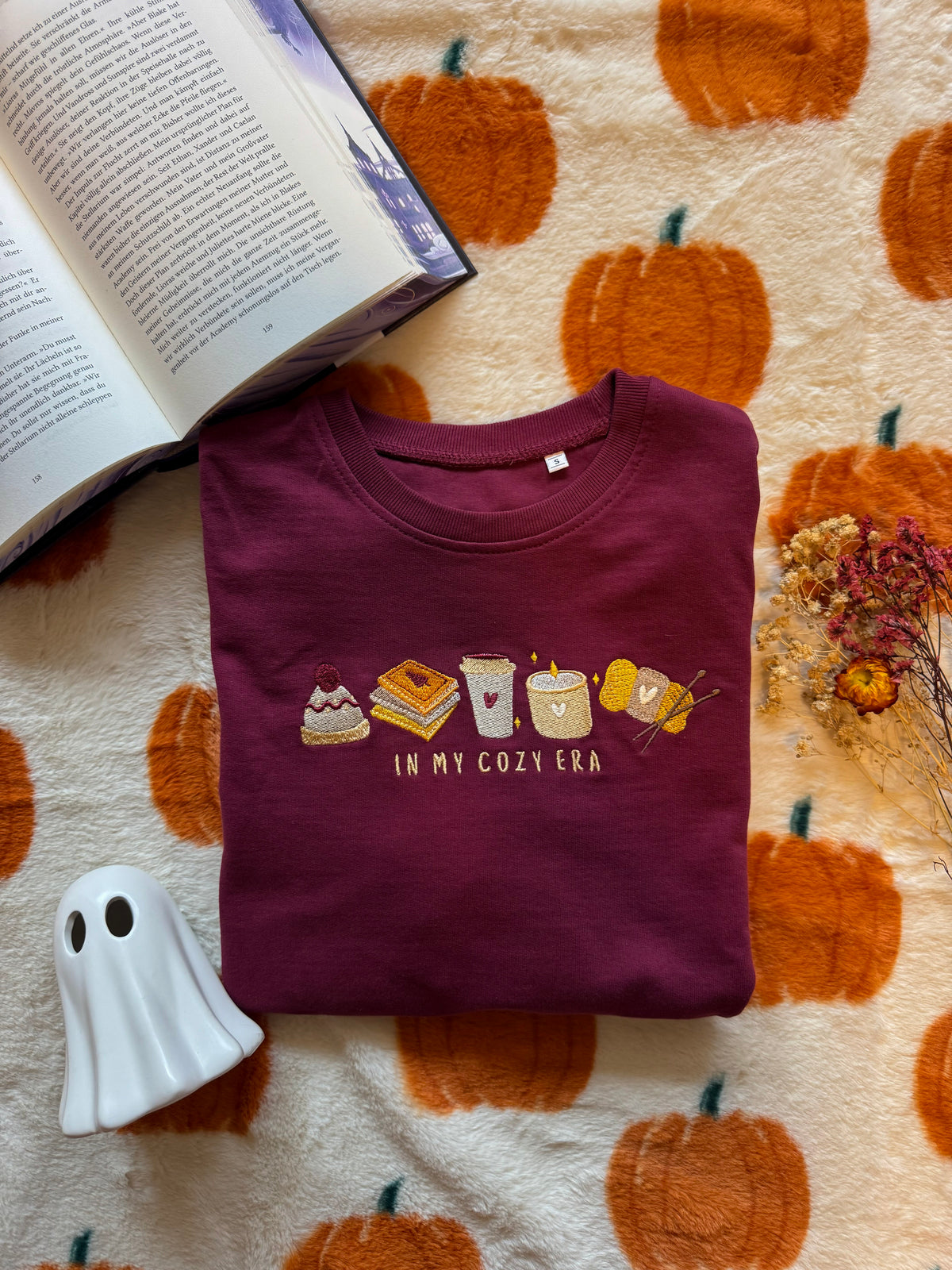 "In My Cozy Era" Autumn Sweater | Wine