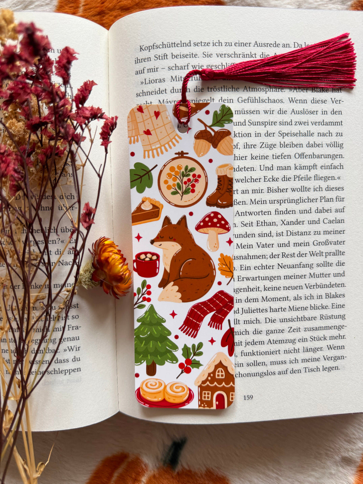 Cozy Autumn Lesezeichen | Fox & Forest